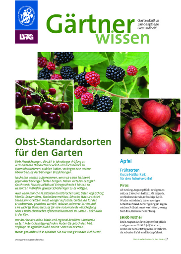 Gw Obst Standardsorten Für Den Garten (2019)