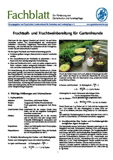 FB Fruchtsaft Und Fruchtweinbereitung